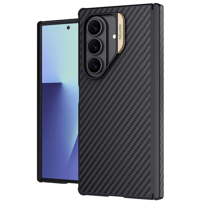 Калъф MagSafe за Samsung Galaxy Z Fold7 F966, Nillkin, Synthetic Fiber Pro, Черно Златист