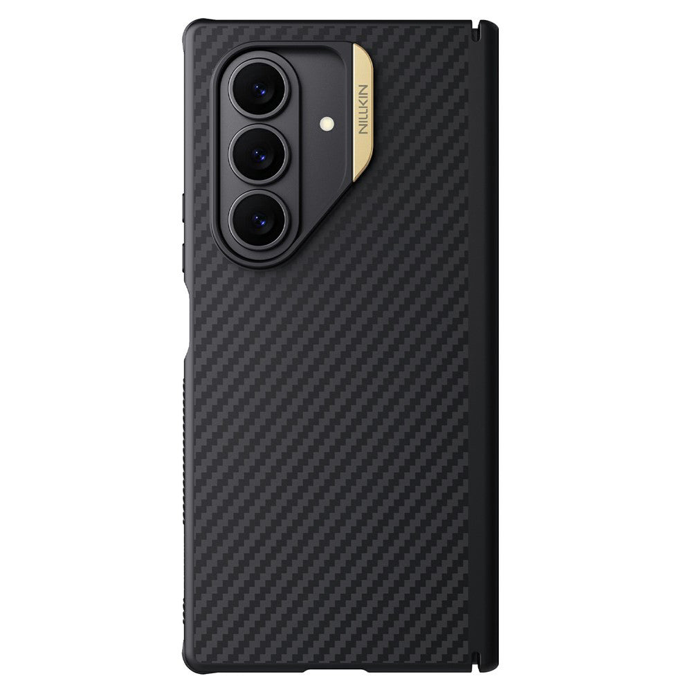 Калъф MagSafe за Samsung Galaxy Z Fold7 F966, Nillkin, Synthetic Fiber Pro, Черно Златист