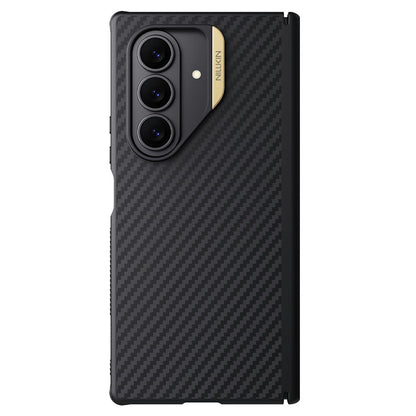 Калъф MagSafe за Samsung Galaxy Z Fold7 F966, Nillkin, Synthetic Fiber Pro, Черно Златист