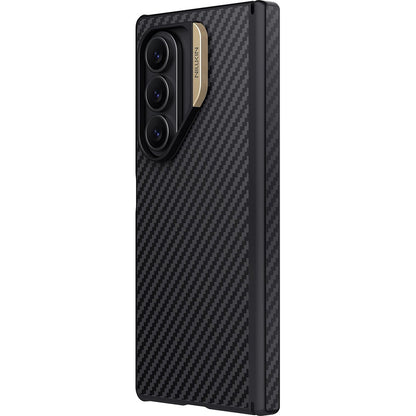 Калъф MagSafe за Samsung Galaxy Z Fold7 F966, Nillkin, Synthetic Fiber Pro, Черно Златист