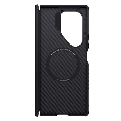 Калъф MagSafe за Samsung Galaxy Z Fold7 F966, Nillkin, Synthetic Fiber Pro, Черно Златист