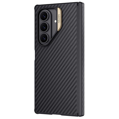 Калъф MagSafe за Samsung Galaxy Z Fold7 F966, Nillkin, Synthetic Fiber Pro, Черно Златист