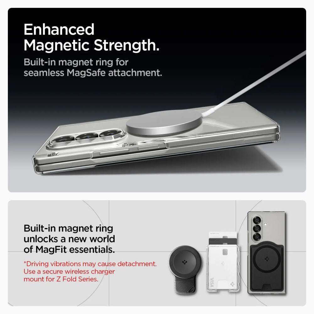 Калъф MagSafe за Samsung Galaxy Z Fold7 F966, Spigen, Air Skin, Прозрачен