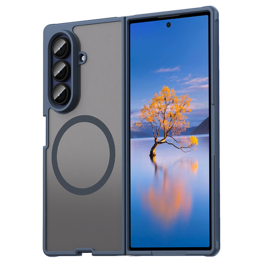 Калъф MagSafe за Samsung Galaxy Z Fold7 F966, Techsuit, HaloFrost II, Тъмносин