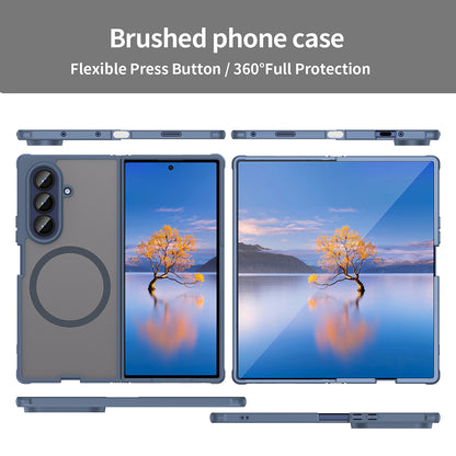 Калъф MagSafe за Samsung Galaxy Z Fold7 F966, Techsuit, HaloFrost II, Тъмносин