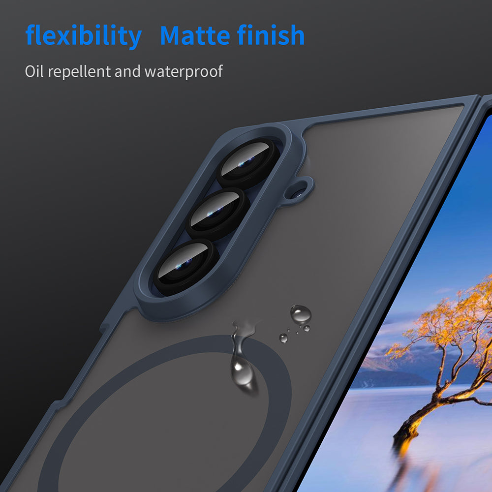 Калъф MagSafe за Samsung Galaxy Z Fold7 F966, Techsuit, HaloFrost II, Тъмносин