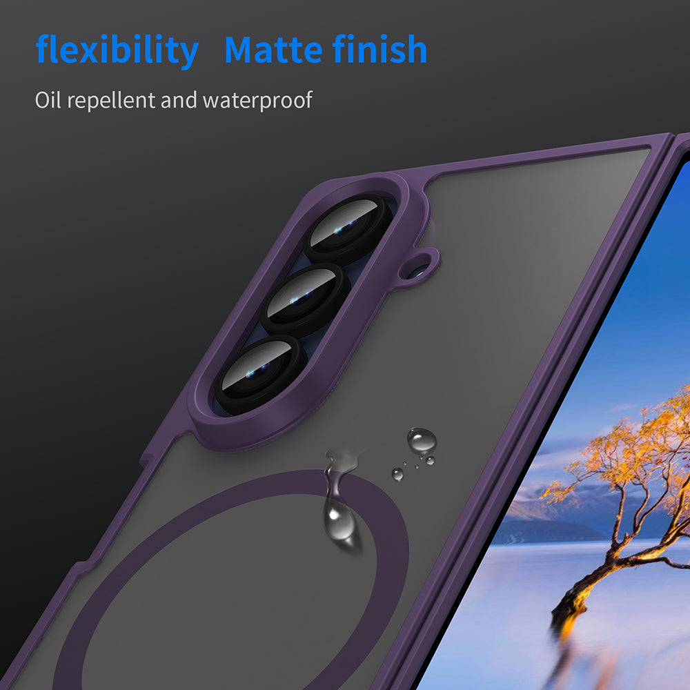 Калъф MagSafe за Samsung Galaxy Z Fold7 F966, Techsuit, HaloFrost II, Лилав