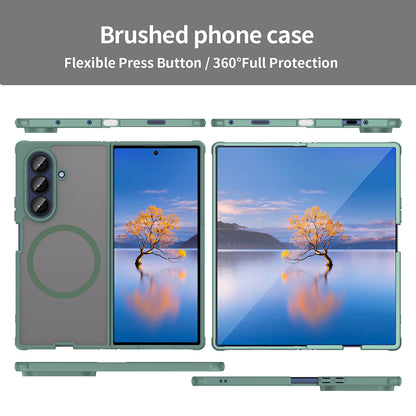 MagSafe Case for Samsung Galaxy Z Fold7 F966, Techsuit, HaloFrost II, Green