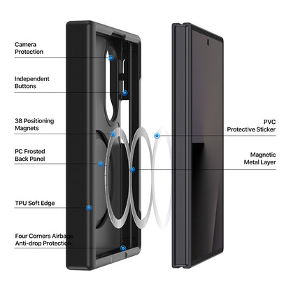 Калъф MagSafe за Samsung Galaxy Z Fold8 F971, DUX DUCIS, Yind, Тъмносин