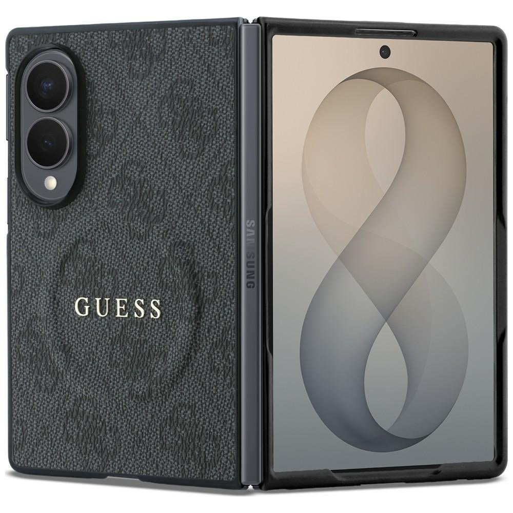 Калъф MagSafe за Samsung Galaxy Z Fold8 F971, Guess, 4G Leather Classic, Черен