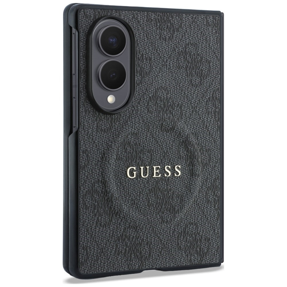 Калъф MagSafe за Samsung Galaxy Z Fold8 F971, Guess, 4G Leather Classic, Черен