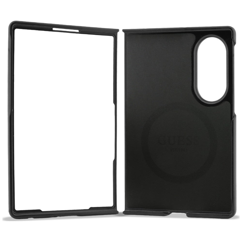 Калъф MagSafe за Samsung Galaxy Z Fold8 F971, Guess, 4G Leather Classic, Черен