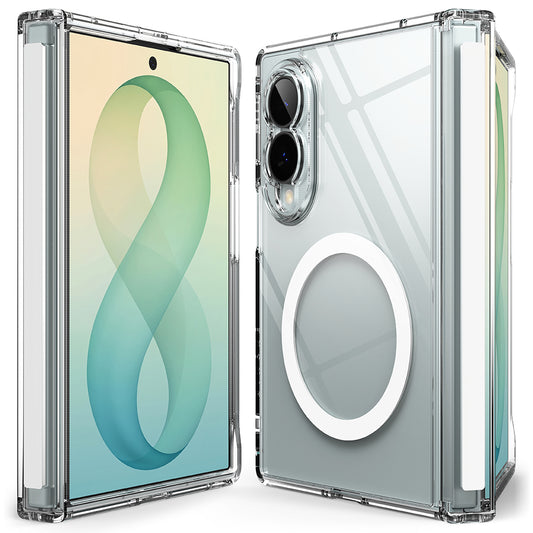 Калъф MagSafe за Samsung Galaxy Z Fold8 F971, Ringke, Fusion Flap, Прозрачен