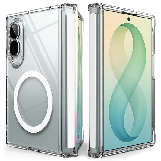 Калъф MagSafe за Samsung Galaxy Z Fold8 F971, Ringke, Fusion Flap, Прозрачен