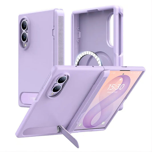 Калъф MagSafe за Samsung Galaxy Z Fold8 F971, Torras, Ostand L1 Guardian, Светло лилав