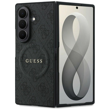 Калъф MagSafe за Samsung Galaxy Z Fold8 Ultra F976, Guess, 4G Leather Classic, Черен
