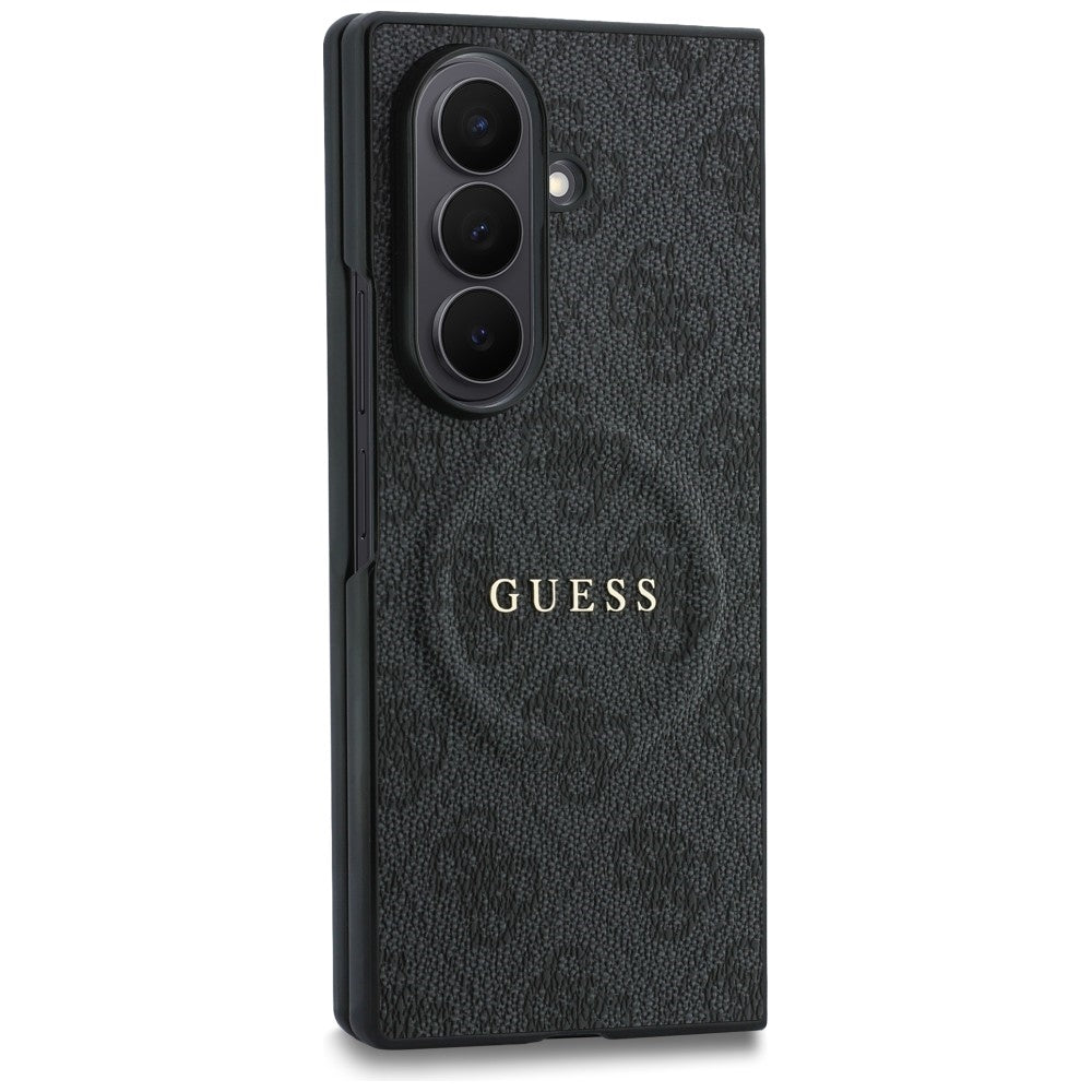 Калъф MagSafe за Samsung Galaxy Z Fold8 Ultra F976, Guess, 4G Leather Classic, Черен