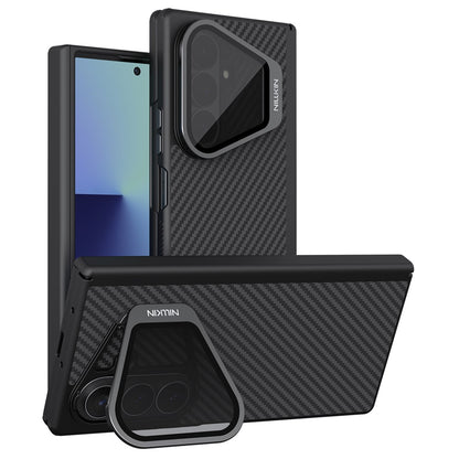 MagSafe Case for Samsung Galaxy Z Fold8 Ultra F976, Nillkin, CarboProp with Transparent Black Lens Cover, Black
