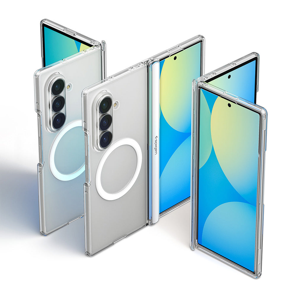 Калъф MagSafe за Samsung Galaxy Z Fold8 Ultra F976, Spigen, Ultra Hybrid Pro, Прозрачен бял ACS11506