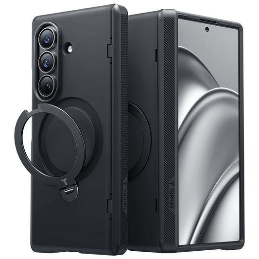 Калъф MagSafe за Samsung Galaxy Z Fold8 Ultra F976, Torras, Ostand Q3 Spin, Черен