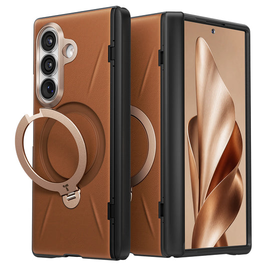 Калъф MagSafe за Samsung Galaxy Z Fold8 Ultra F976, Torras, QPRO Leather, Кафяв