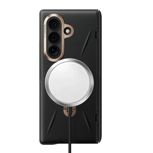 Калъф MagSafe за Samsung Galaxy Z Fold8 Ultra F976, Torras, QPRO Leather, Черен