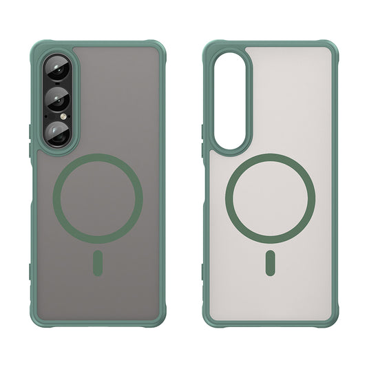 Калъф MagSafe за Sony Xperia 1 VII, Techsuit, HaloFrost II, Зелен