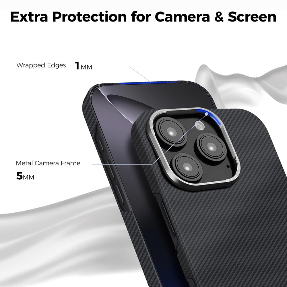 Калъф MagSafe за Xiaomi 17 Ultra, Techsuit, Арамидна влакна, Черен