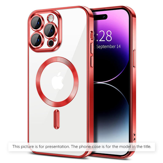 Калъф MagSafe за Xiaomi 17T, Techsuit, Luxury Crystal, Червен