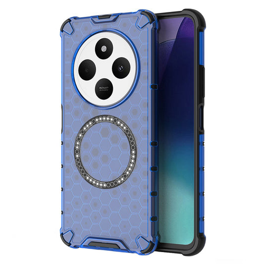 Калъф MagSafe за Xiaomi Poco C75 / Redmi 14C, Techsuit, HoneyComb Shield, Син