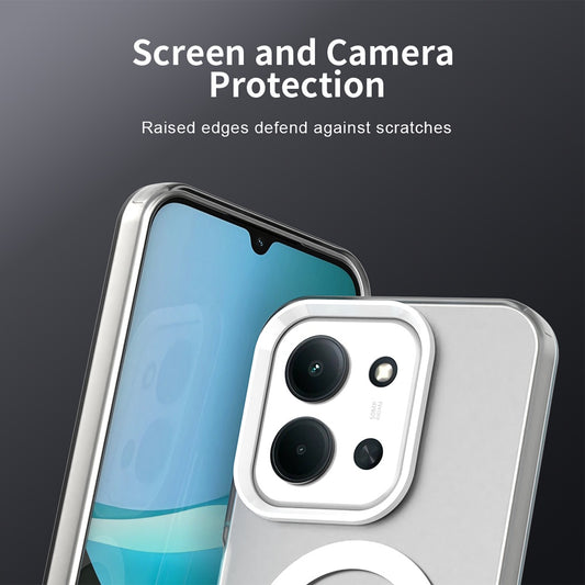 MagSafe калъф за Xiaomi Poco C85 4G / Redmi 15C 5G / 15C 4G, Techsuit, CandyCase, бял