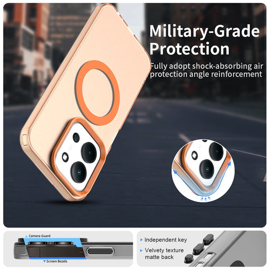 Калъф MagSafe за Xiaomi Poco C85 4G / Redmi 15C 5G / 15C 4G, Techsuit, CandyCase, Оранжев