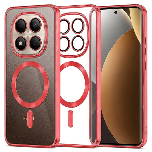 Калъф MagSafe за Xiaomi Poco M8 Pro / Redmi Note 15 Pro+ 5G, Techsuit, Luxury Crystal, Червен