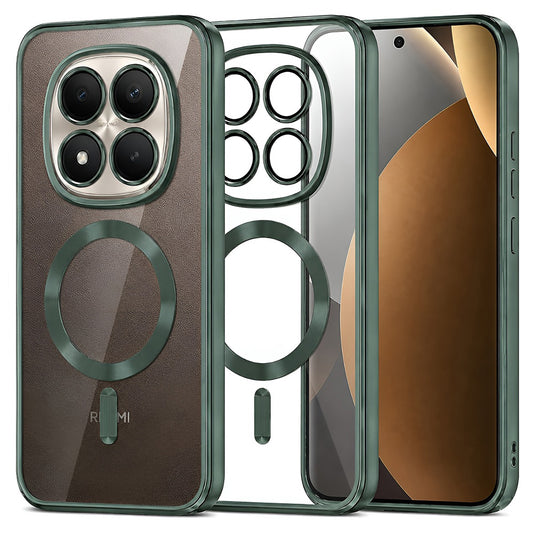 Калъф MagSafe за Xiaomi Poco M8 Pro / Redmi Note 15 Pro+ 5G, Techsuit, Luxury Crystal, Тъмнозелен