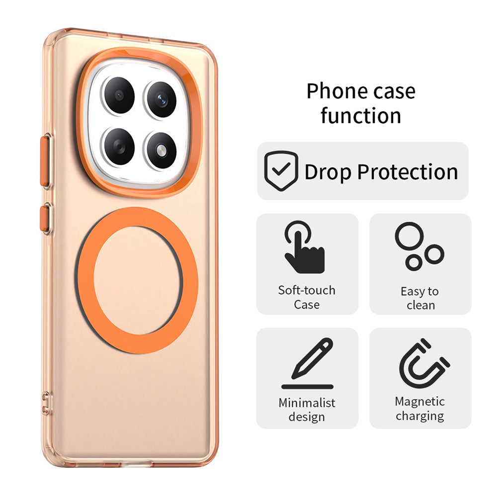 Калъф MagSafe за Xiaomi Poco M8 / Redmi Note 15 5G / Note 15 4G, Techsuit, CandyCase, Оранжев