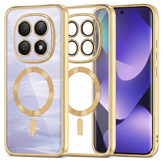 Калъф MagSafe за Xiaomi Poco M8 / Redmi Note 15 5G / Note 15 4G, Techsuit, Luxury Crystal, Златист