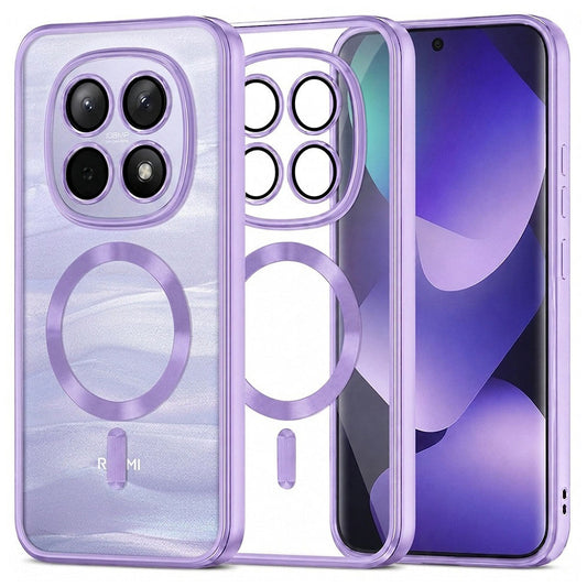 Калъф MagSafe за Xiaomi Poco M8 / Redmi Note 15 5G / Note 15 4G, Techsuit, Luxury Crystal, Светло лилав