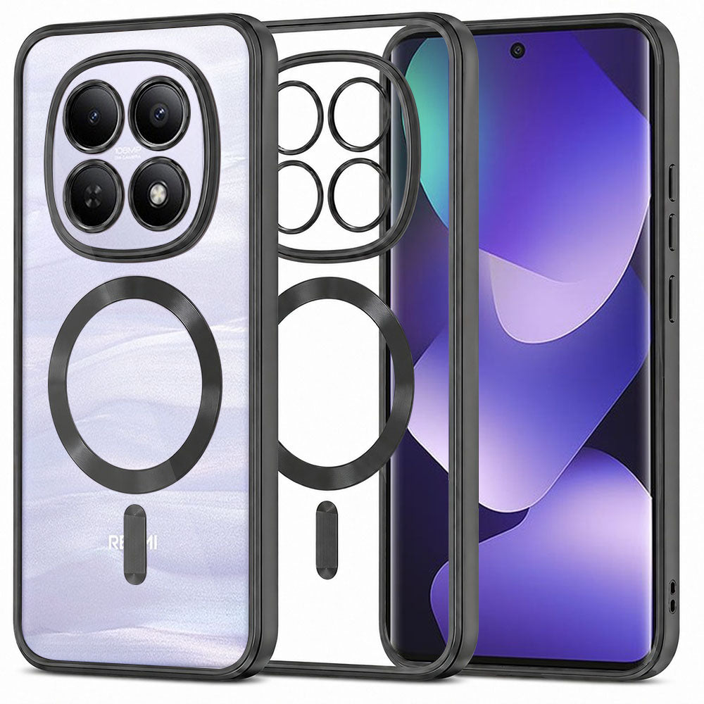 Калъф MagSafe за Xiaomi Poco M8 / Redmi Note 15 5G / Note 15 4G, Techsuit, Luxury Crystal, Черен