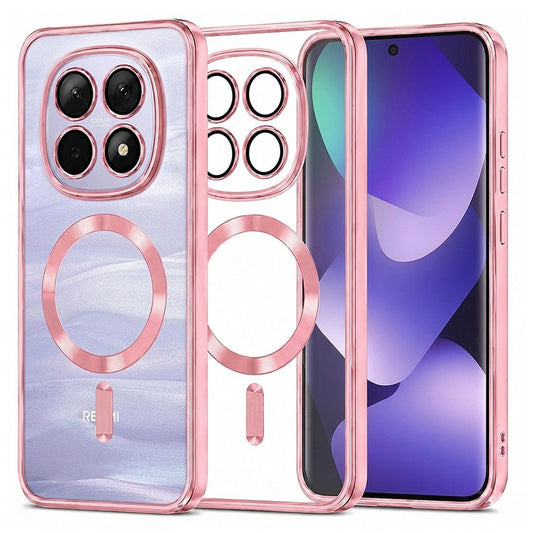 Калъф MagSafe за Xiaomi Poco M8 / Redmi Note 15 5G / Note 15 4G, Techsuit, Luxury Crystal, Розов