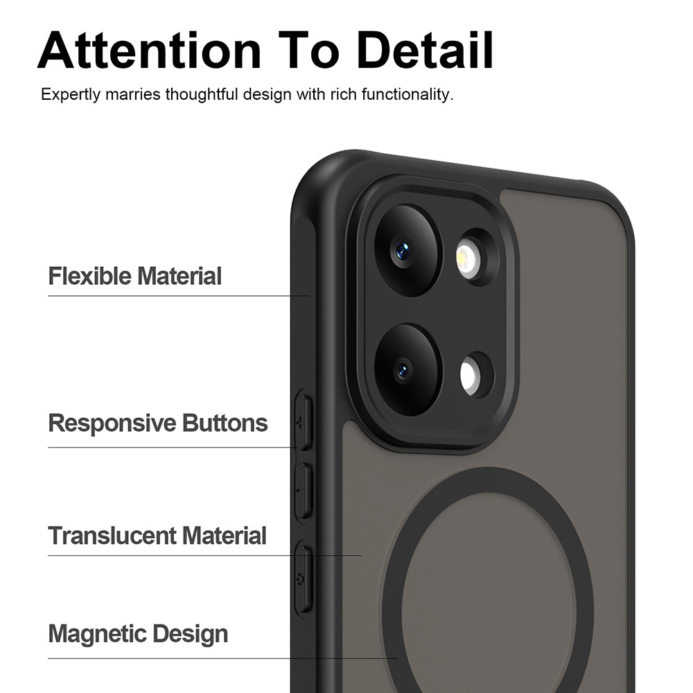 MagSafe Case for Xiaomi Poco X8 Pro Max, Techsuit, HaloFrost II, Black