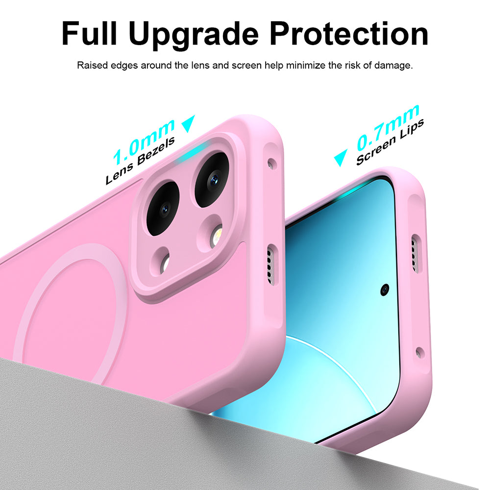 MagSafe Case for Xiaomi Poco X8 Pro Max, Techsuit, HaloFrost II, Pink