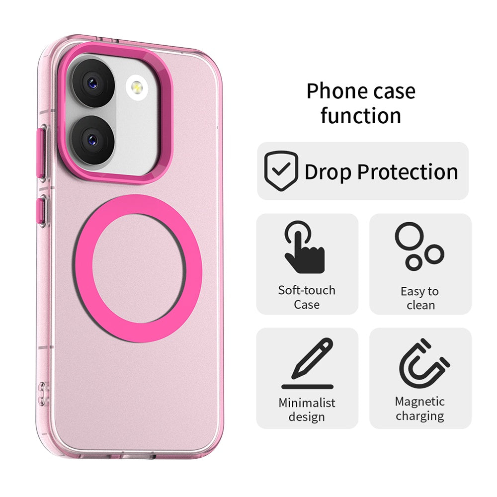 MagSafe калъф за Xiaomi Poco X8 Pro, Techsuit, CandyCase, Розов