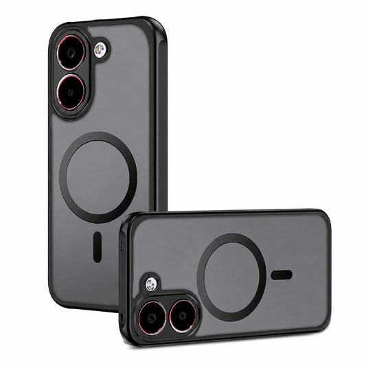 Калъф MagSafe за Xiaomi Poco X8 Pro, Techsuit, PureFrost, Черен сатен