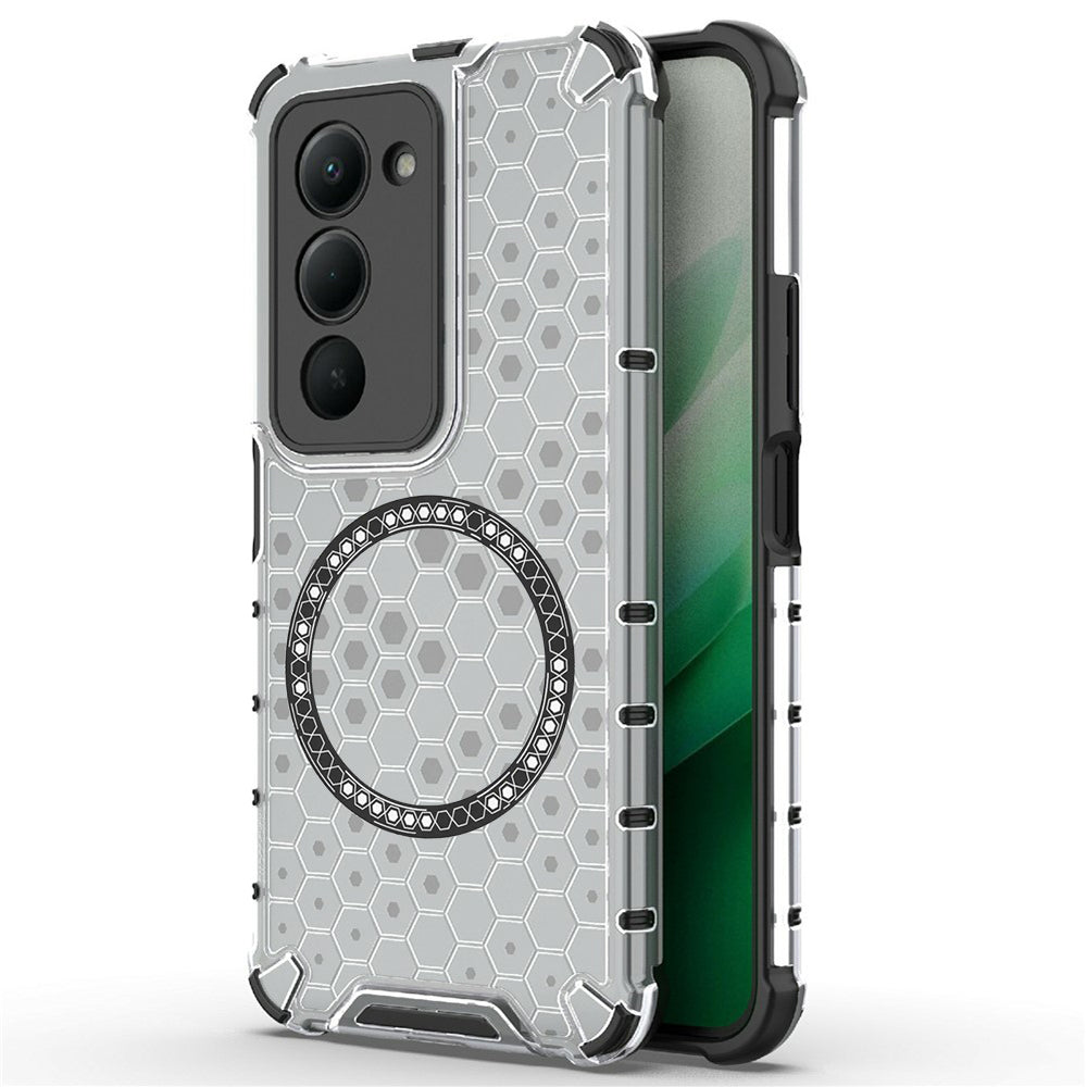 Калъф MagSafe за Xiaomi Redmi 15 5G / 15 4G, Techsuit, HoneyComb Shield, Бял