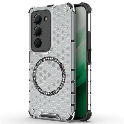 Калъф MagSafe за Xiaomi Redmi 15 5G / 15 4G, Techsuit, HoneyComb Shield, Бял