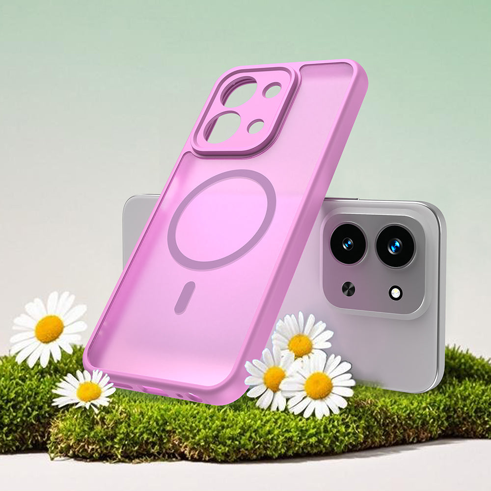 Калъф MagSafe за Xiaomi Redmi 15C 5G / 15C 4G, Techsuit, HaloFrost II, Розов