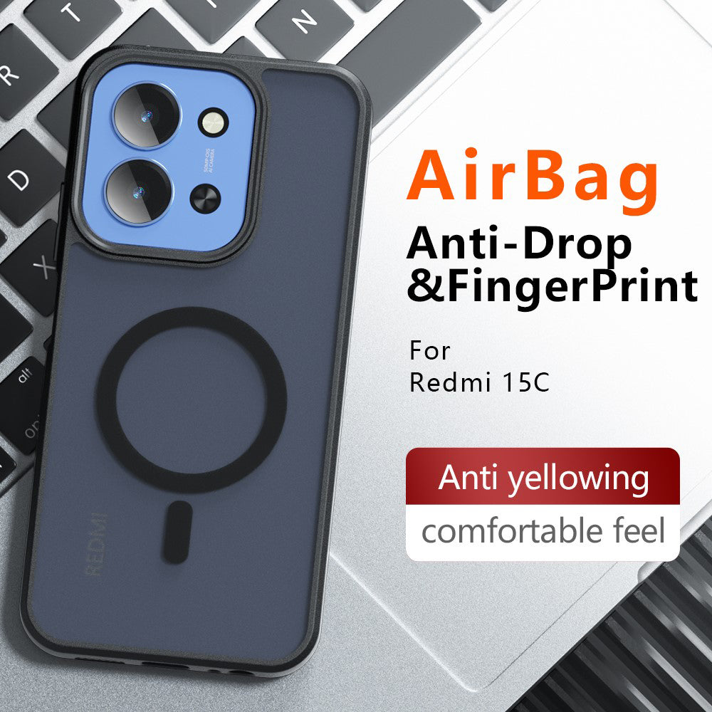 MagSafe Case for Xiaomi Redmi 15C 5G / 15C 4G, Techsuit, PureFrost, Satin Black