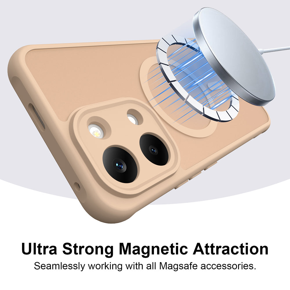 Калъф MagSafe за Xiaomi Redmi 17 5G / 17 4G, Techsuit, HaloFrost II, златисто
