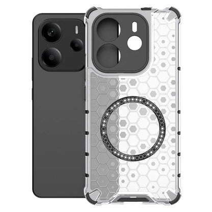 MagSafe калъф за Xiaomi Redmi Note 14 5G, Techsuit, HoneyComb Shield, бял