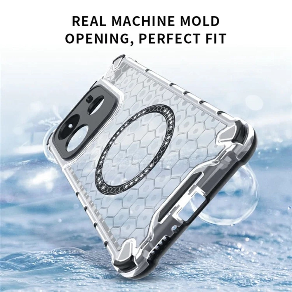 MagSafe калъф за Xiaomi Redmi Note 14 5G, Techsuit, HoneyComb Shield, бял